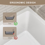 60" Acrylic Alcove Soaking Bathtub with Skirt - Glossy