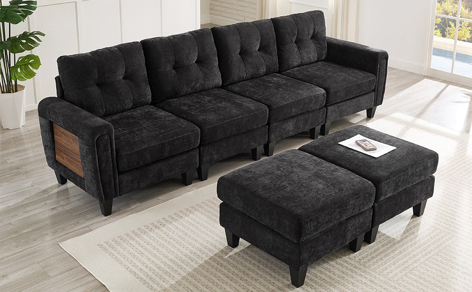 Modern Sectional Sofa 115" U-Shaped Sofa