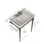 VICI 28" Bathroom Console Sink, Wall-Mounted