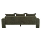 Algora 84.5 In. 3 Seater Modern Upholstered Velvet Sofa - Moss