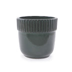 Handmade Ceramic Planter Set of 3, 15/12/9 Inch Diameter, Dark