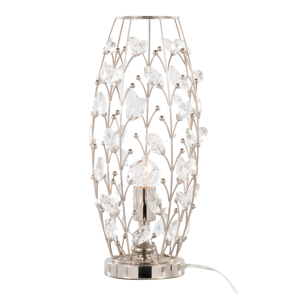 Crystal Buds 18" Contemporary Metal Uplight Lamp