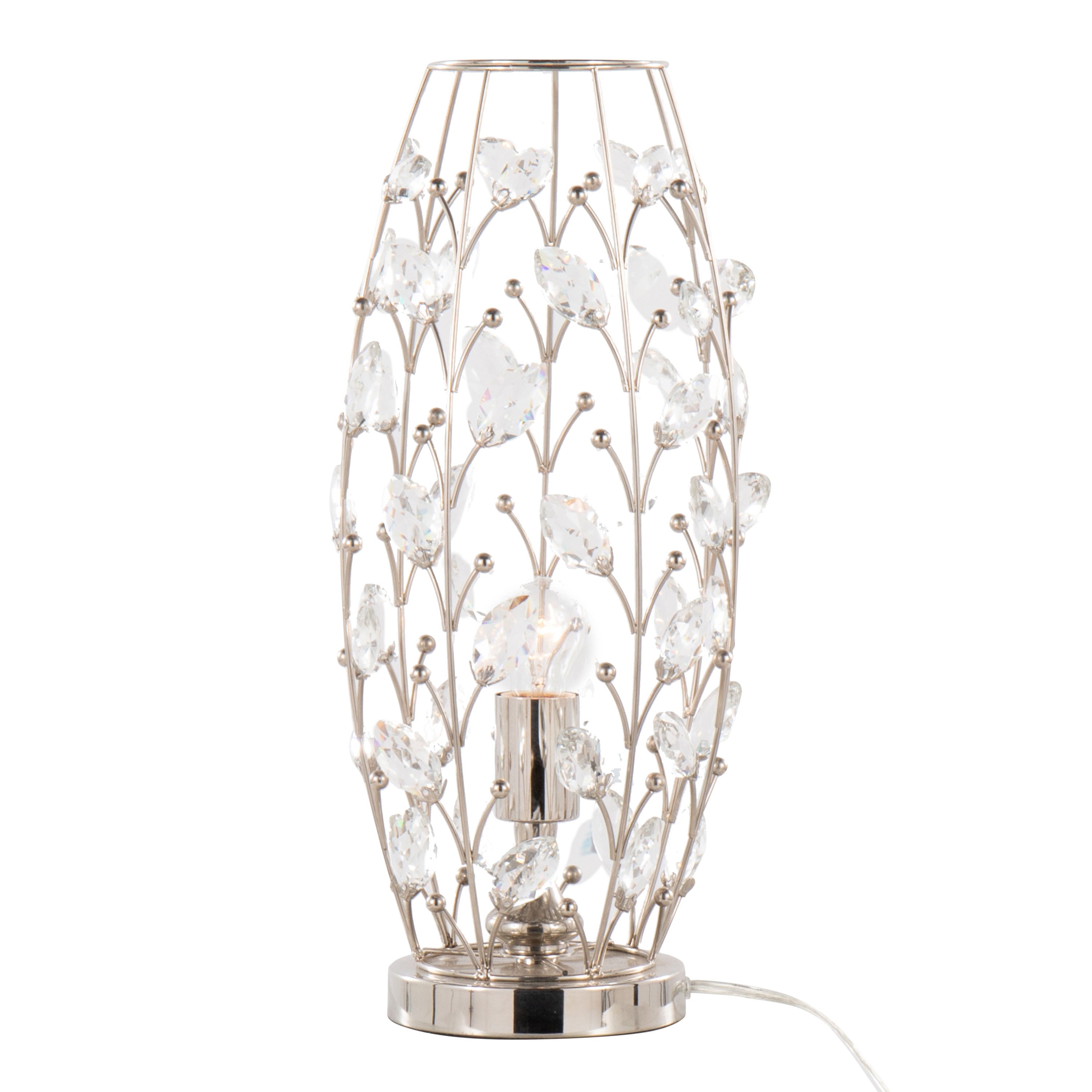 Crystal Buds 18" Contemporary Metal Uplight Lamp