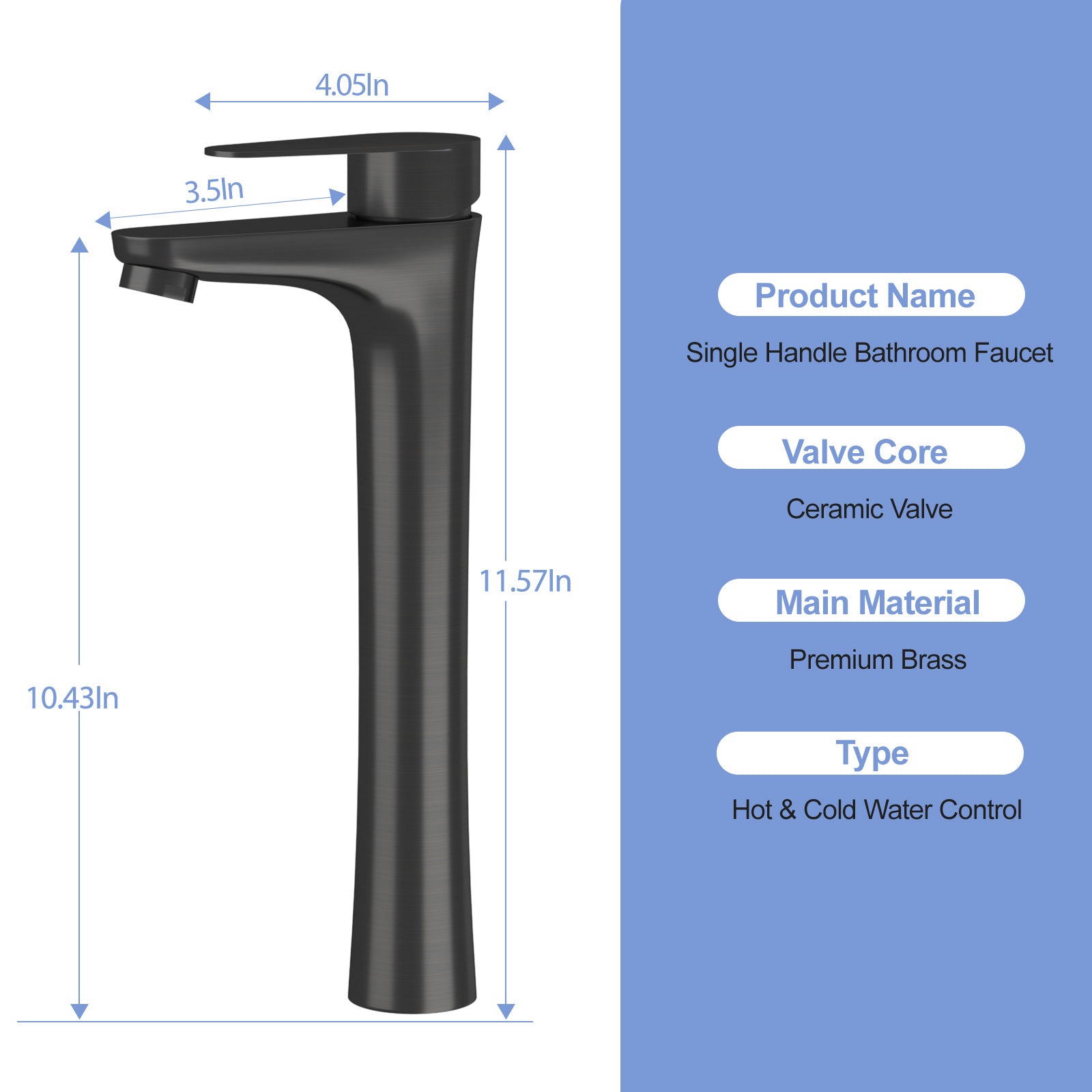 Oil-Rubbed Bronze Vessel Sink Faucet