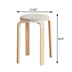 Set of 4 Stackable Bentwood Stools