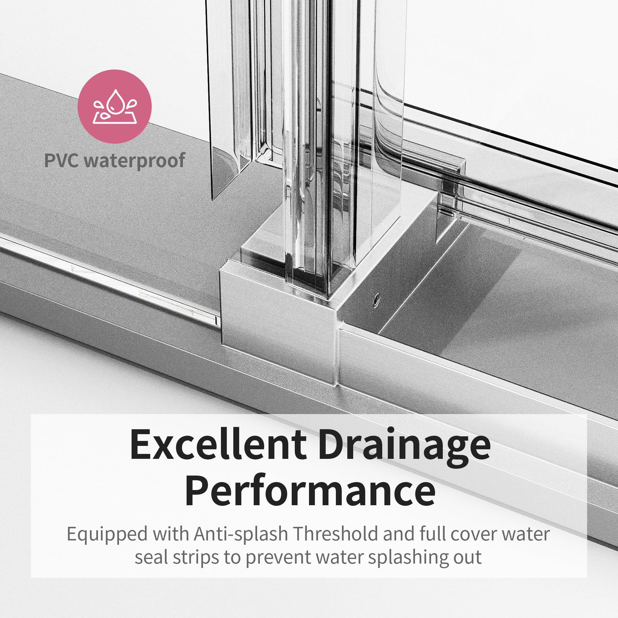 Frameless Single Sliding Soft-Close Shower Doors
