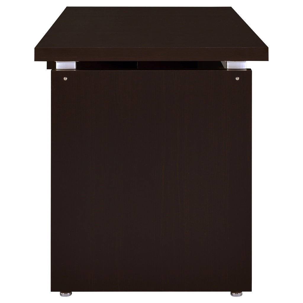 Ulloa Cappuccino 83-Inch L-Shaped Office Computer Desk