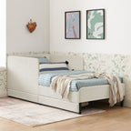 Twin Size Upholstered Platform Bed Frame with 2 Storage Drawers