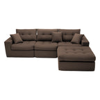 Corduroy Corner Chaise Compression Sofa Bed