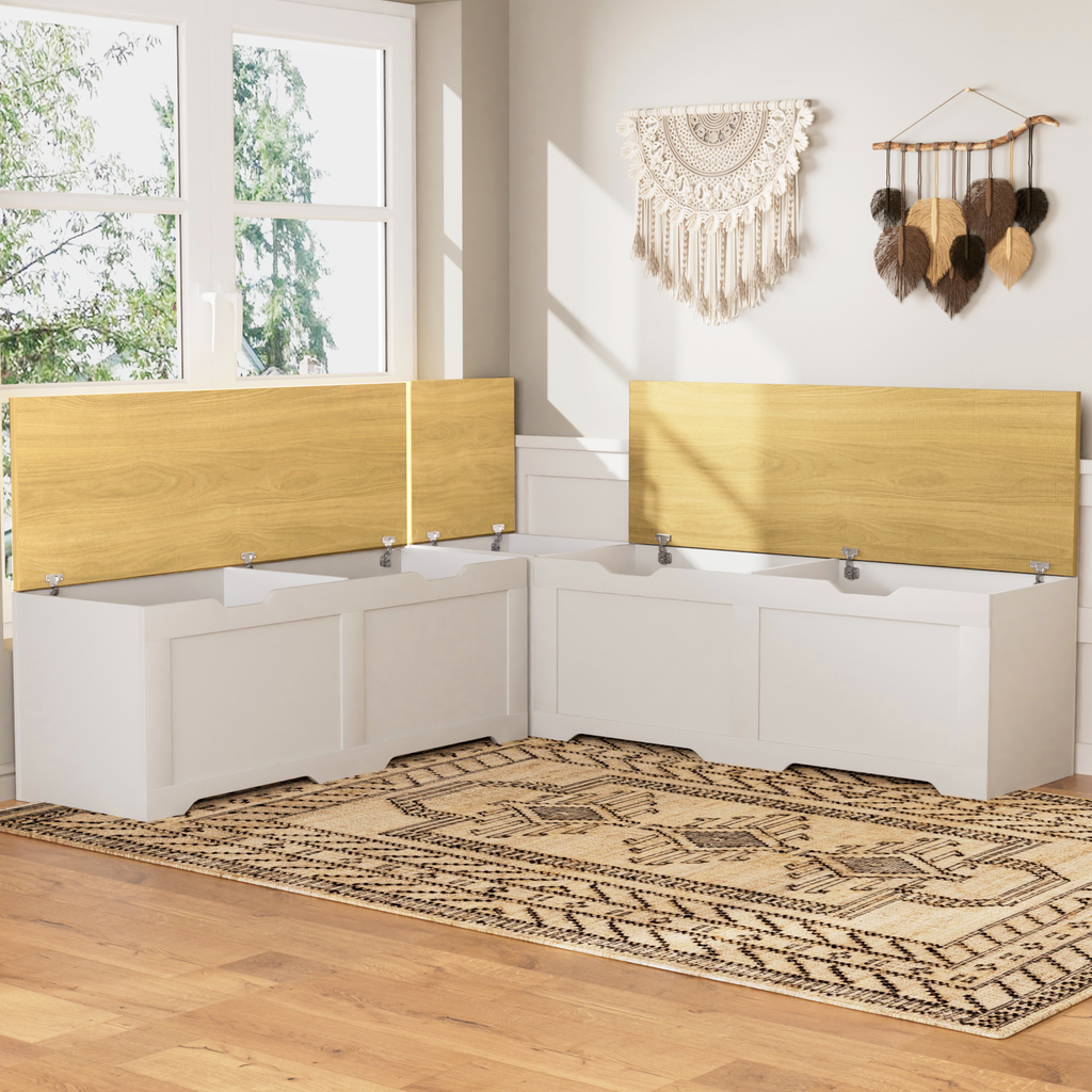 3-Piece L-Shaped Multi-Functional Storage Bench