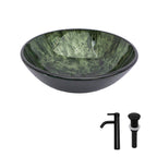 Artistic Tempered Glass Vessel Bathroom Sink