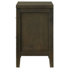 Clement Dark Cocoa 2-Drawer Nightstand Bedside Table