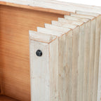 Veda 55" Reclaimed Wood Stacked Geometric Waterfall Coffee Table