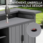 Outdoor Aluminum Grill Cart Resin Bar Cart