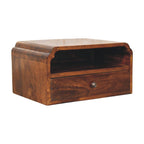 Artisan Furniture Solid Wood Avora Wall-Mounted Chestnut Bedside
