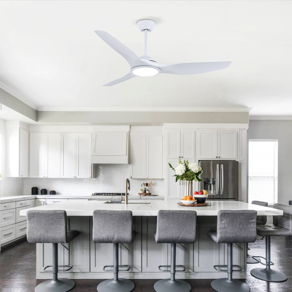 52 Inch ABS Blades Ceiling Fan With Light Kit