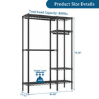 Heavy Duty Clothes Rack, Freestanding Closet Organizer