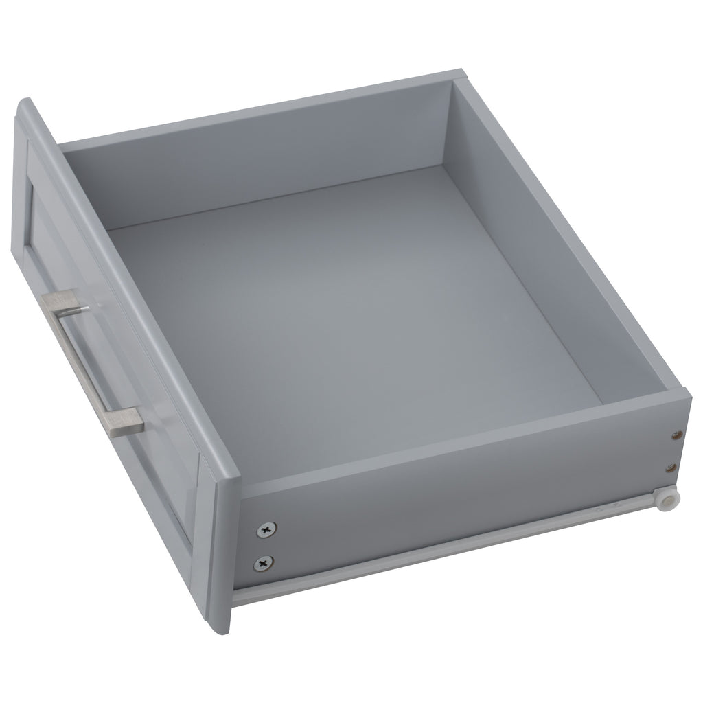 K&K 50.7" Kitchen Island with Storage Tilt Trash Can Cabinet