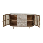 57x16x33" TV Console With Cane Doors