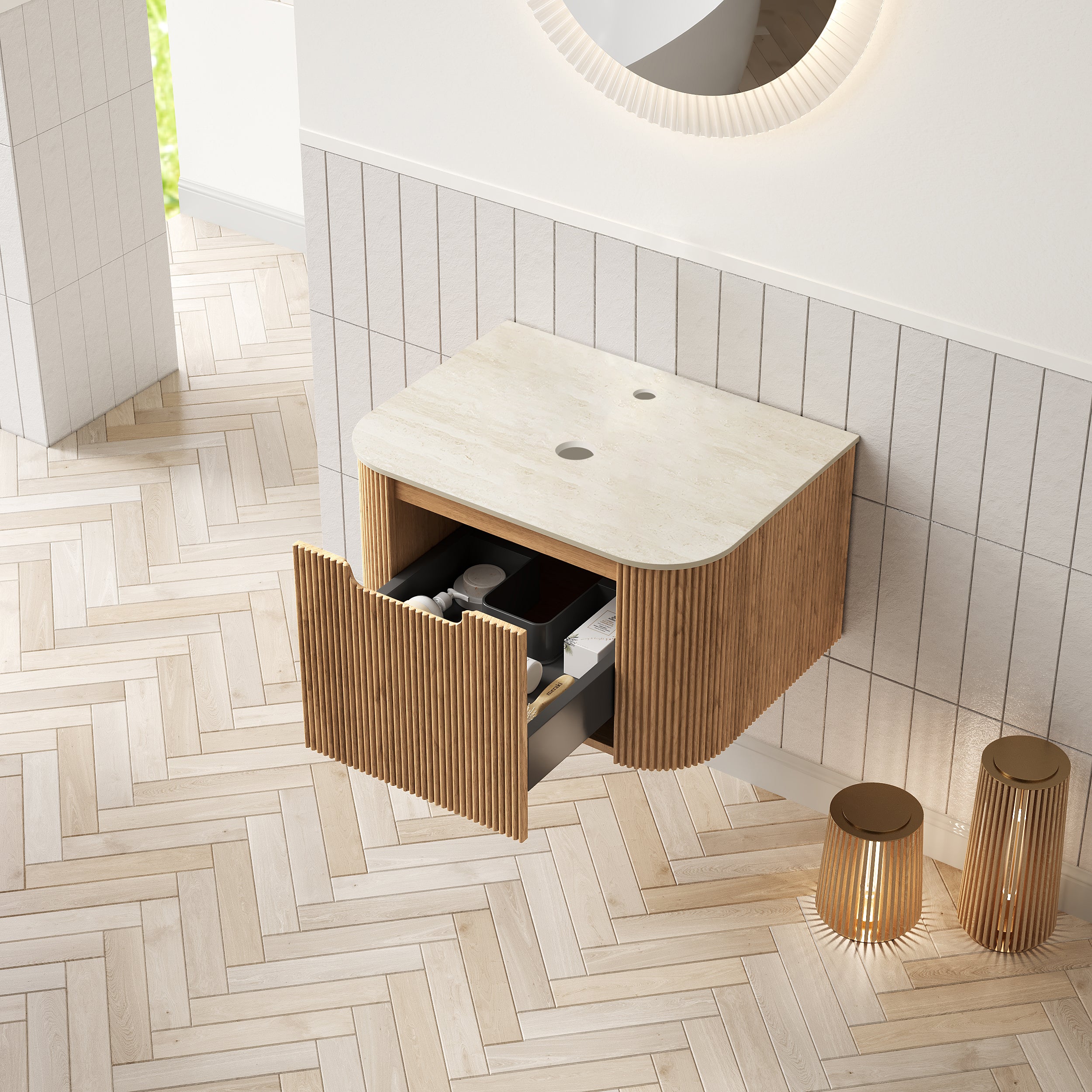 Dina 24'' Wall Mounted Plywood Cabinet