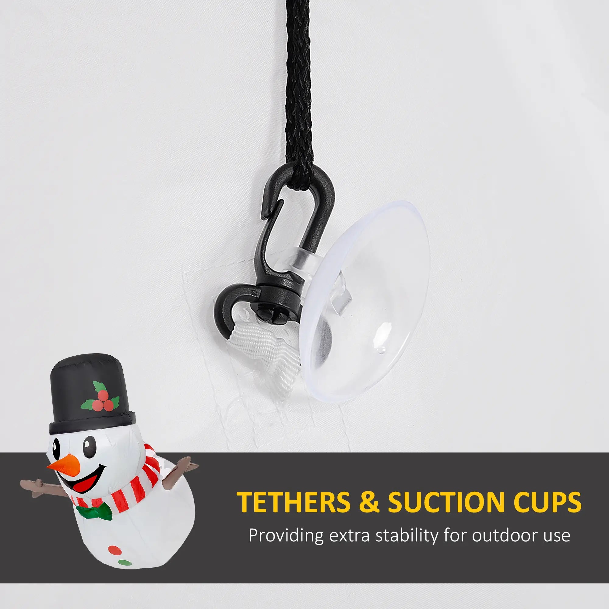 3.4' Blow-Up Outdoor Christmas Display Inflatable Hanging Snowman