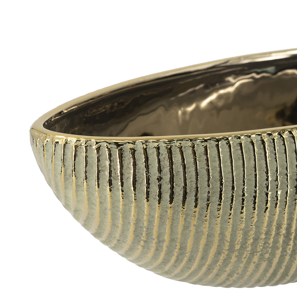 Ceramic Planter Bowl with Textured Finish