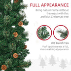 HOMCOM 7.5 Foot Pencil Christmas Tree