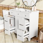 36" Bathroom Vanity with Ceramic Sink