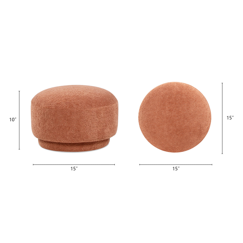 Fuji 15" Mushroom Footstool Ottoman in Spice