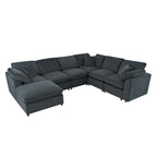 U_Style 120.8" Extra Large 7-Seater Modular Sectional Sofa