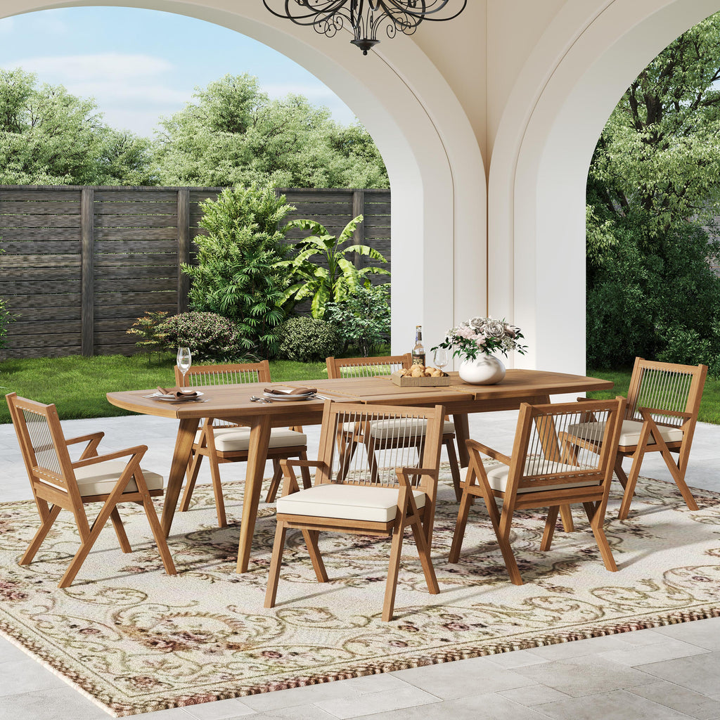 Patio Dining Chair with Cushion (Set of 2)