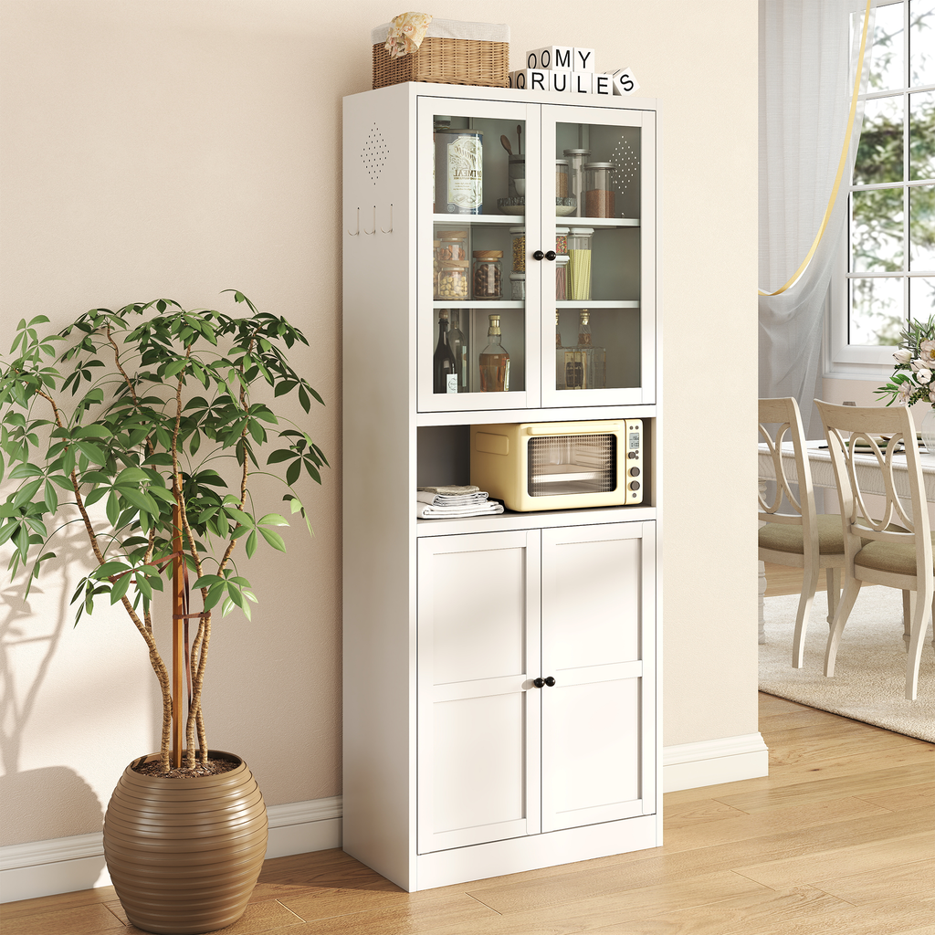Metal Kitchen Pantry Cabinet - 72" Tall Storage Unit