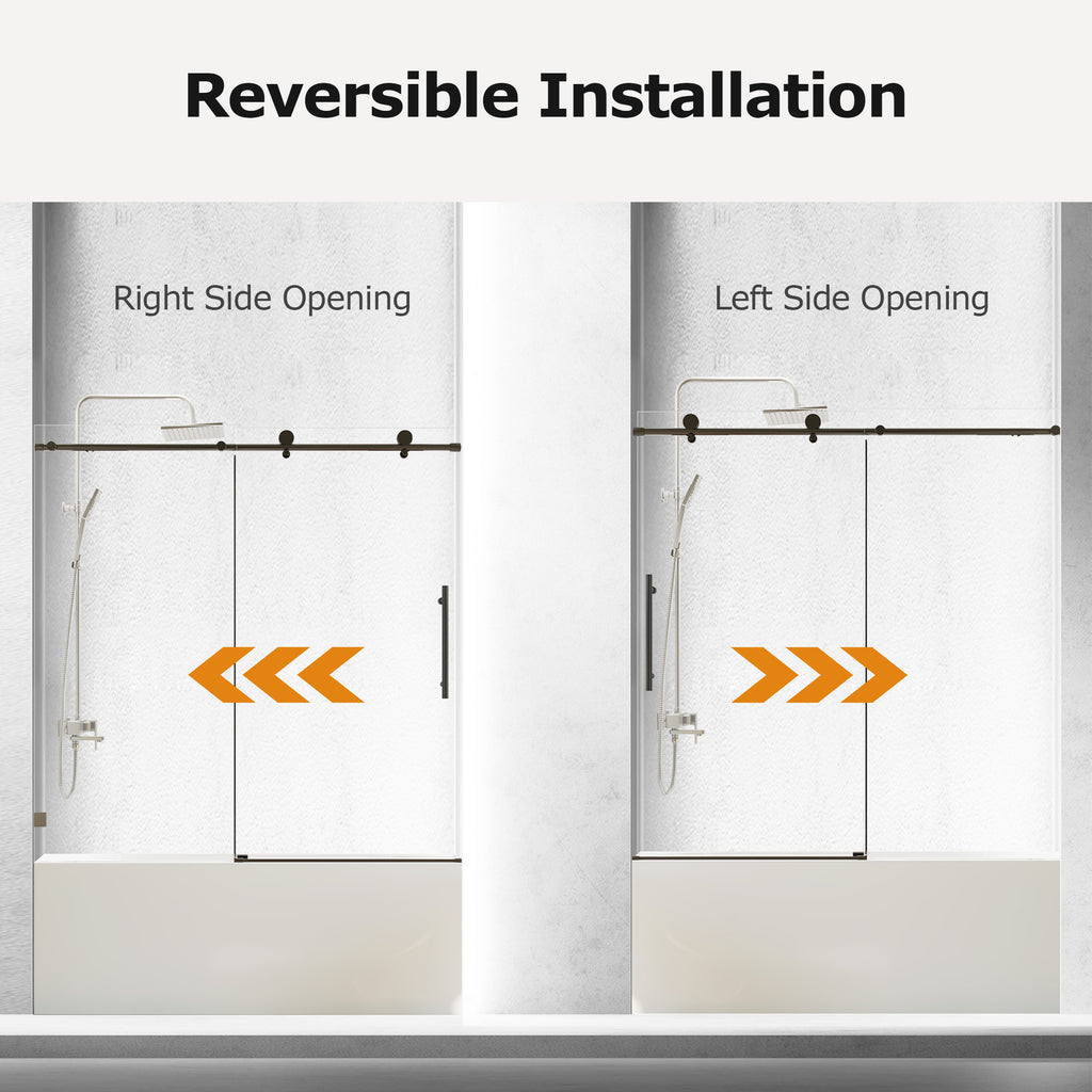 Frameless Single Sliding Soft-Close Shower Doors