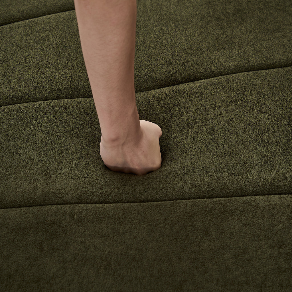 Chenille Sectional Sofa With 2 Pillows