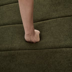 Chenille Sectional Sofa With 2 Pillows