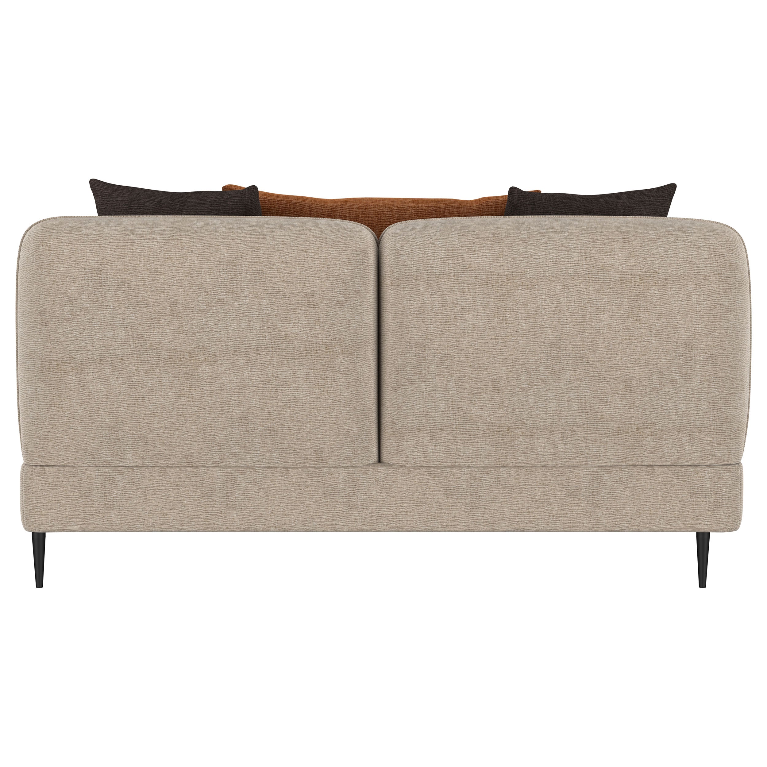 Repley Latte Upholstered Sculpted Track Arm Loveseat