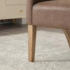 Modern Upholstered PU Open Back Accent Armchair