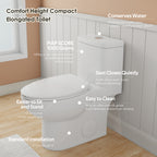 Tornado Flush One-Piece Toilet with Comfort Chair Seat