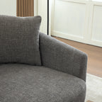 56.3'' Wide Upholstered Round Accent Cuddle Chaise