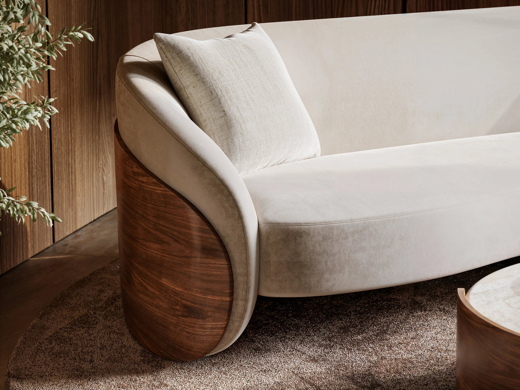 Fleur Wood Back Sofa