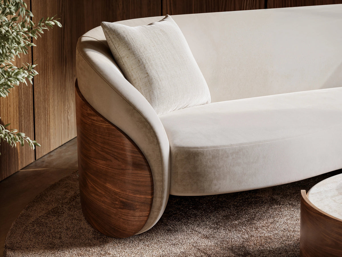 Fleur Wood Back Sofa