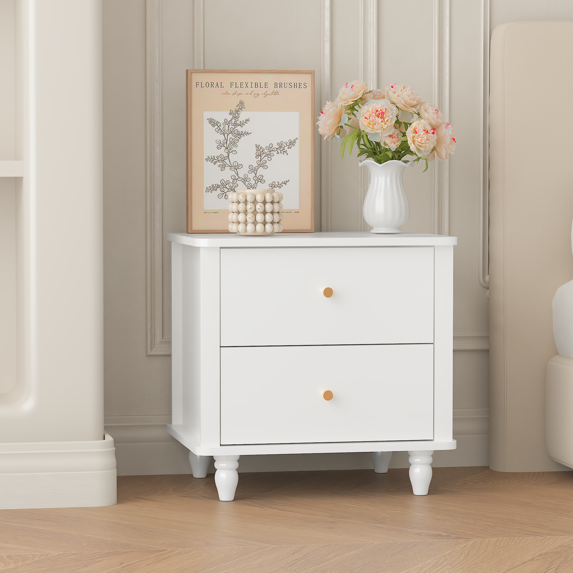 Modern 2-Drawer Nightstand