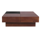 Italian Retro - Inspired Acacia Wood Storage Coffee Table