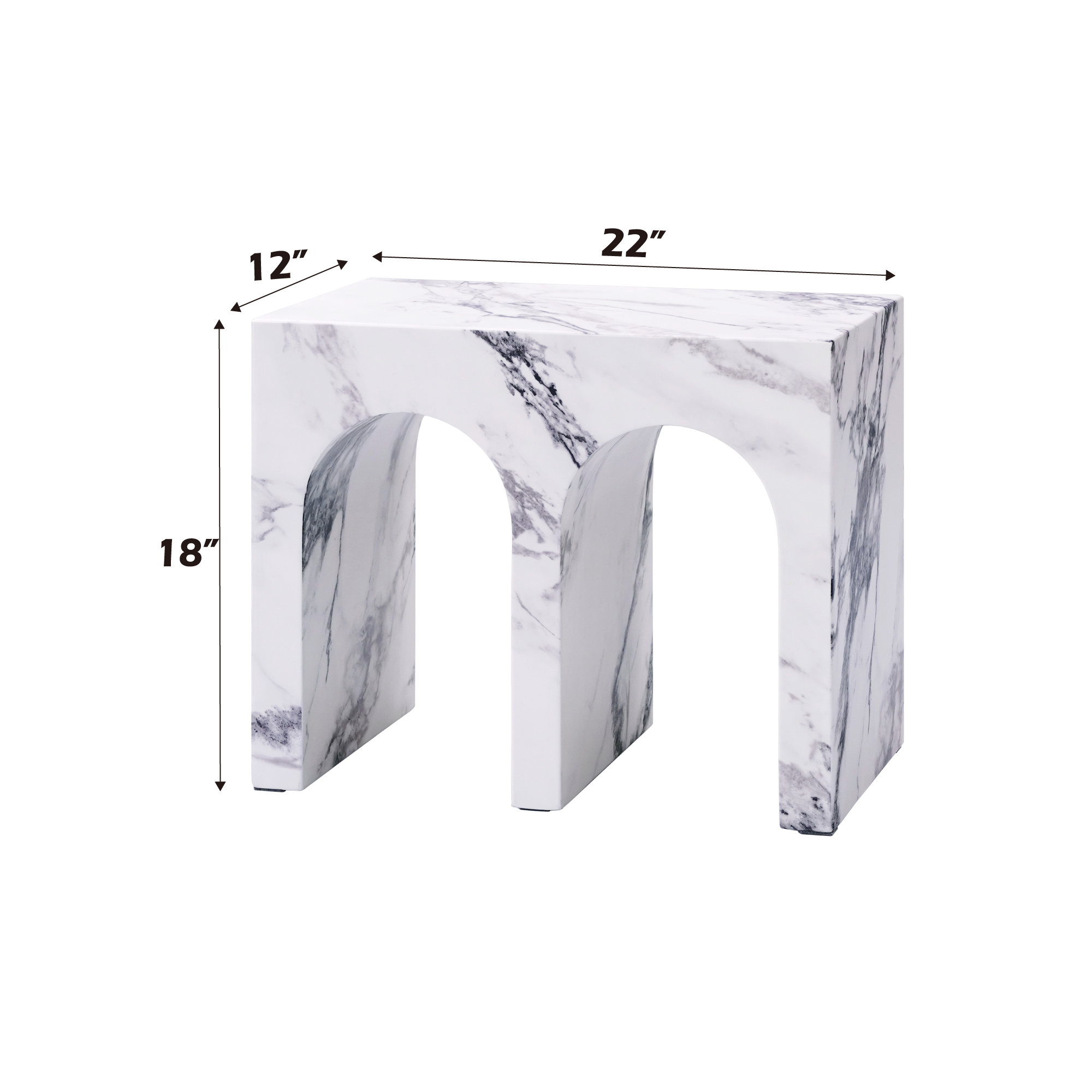 Fritzy Engineered Stone End Table