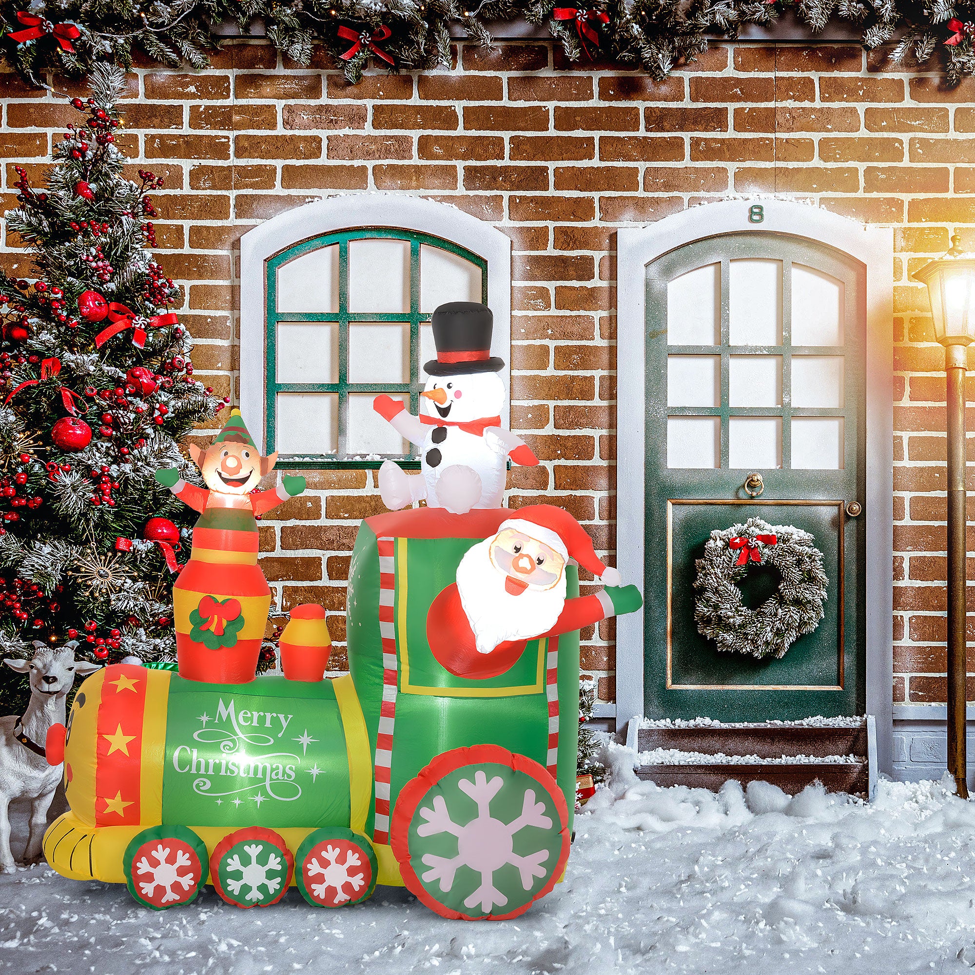 Outsunny 5.9' Christmas Inflatables Train