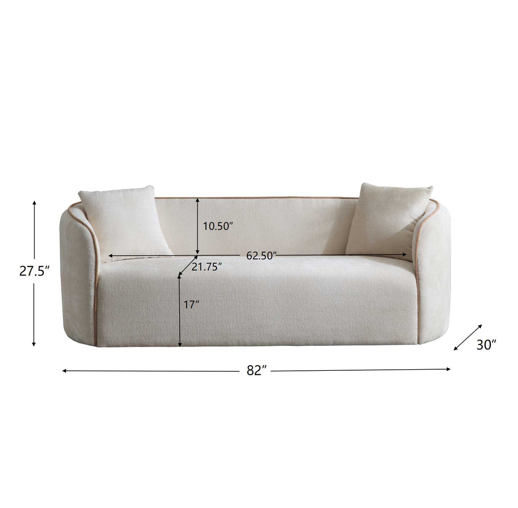 Coral 82" Curved Boucle Sofa