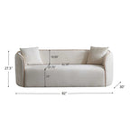 Coral 82" Curved Boucle Sofa