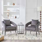 Modern Upholstered Velvet Open Back Accent Chair
