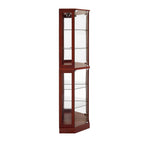 6 Shelf Corner Curio Display Cabinet with Lights and Mirrors