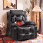 360° Swivel Rocker Recliner with Vibration Massage and Heat